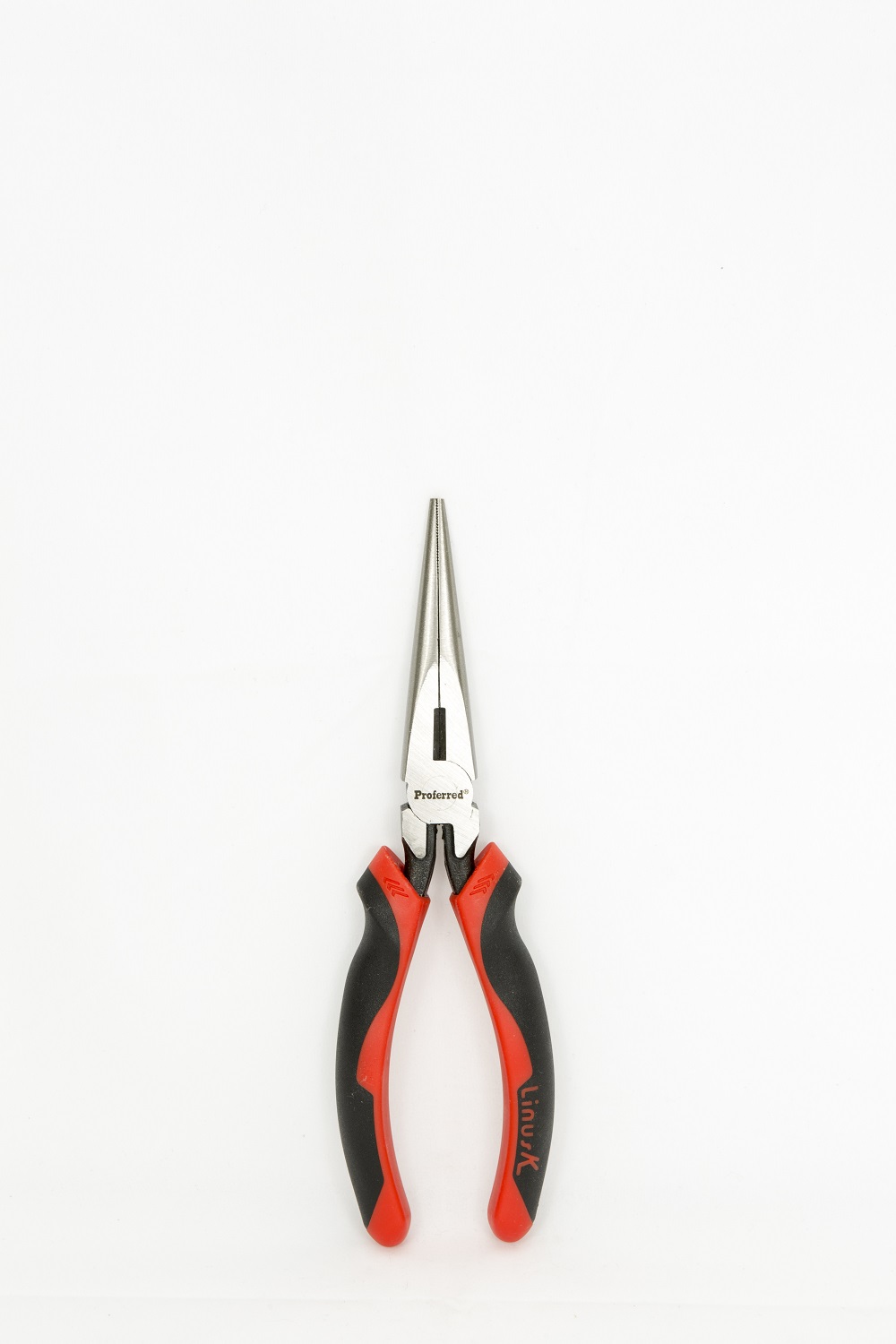 PROFERRED LONG NOSE PLIERS SIDE CUTTING W/CUTTER TPR GRIP 6''